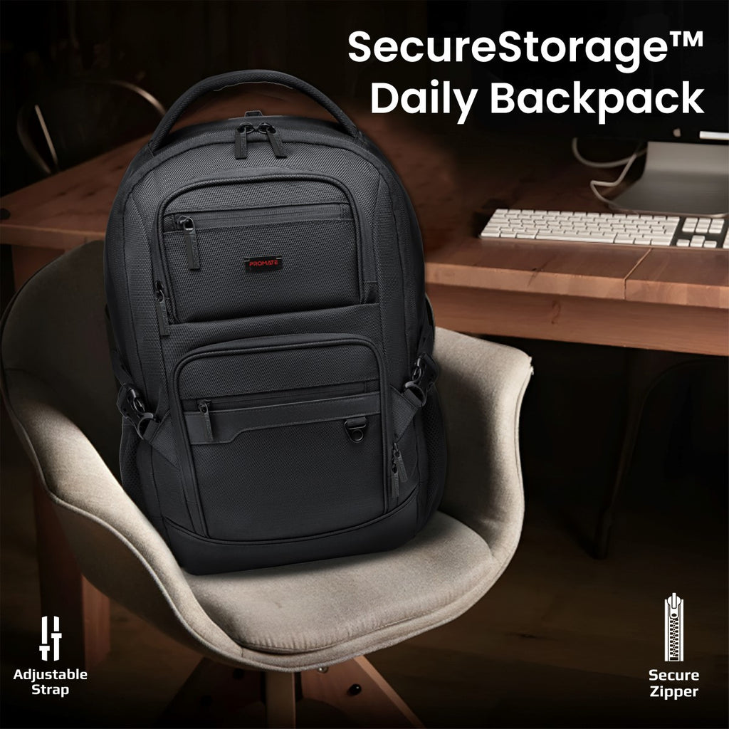 SecureStorage™ Laptop Backpack with Multiple Large Compartments