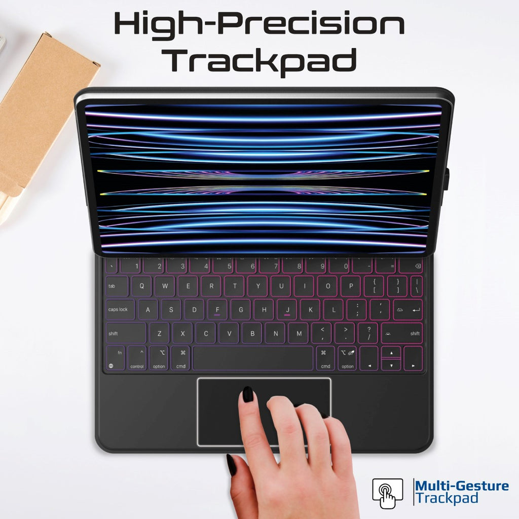 Folio Touch Wireless iPad Keyboard Case with Backlight and Smart
