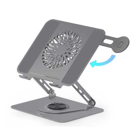 Multi-Level Laptop Cooling Stand w/ Magnetic Fan & Phone Mount