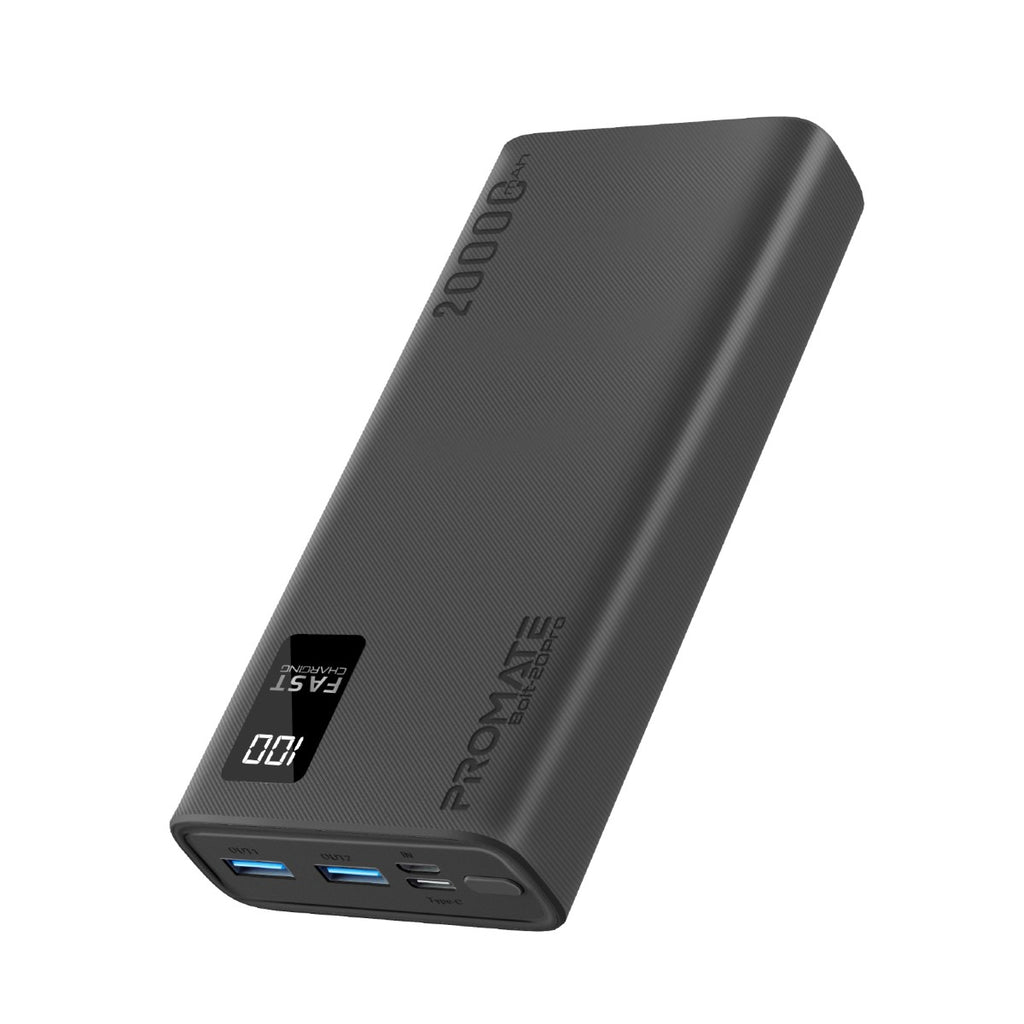 20000mAh Compact Smart Charging Power Bank with Dual USB-A USB-C