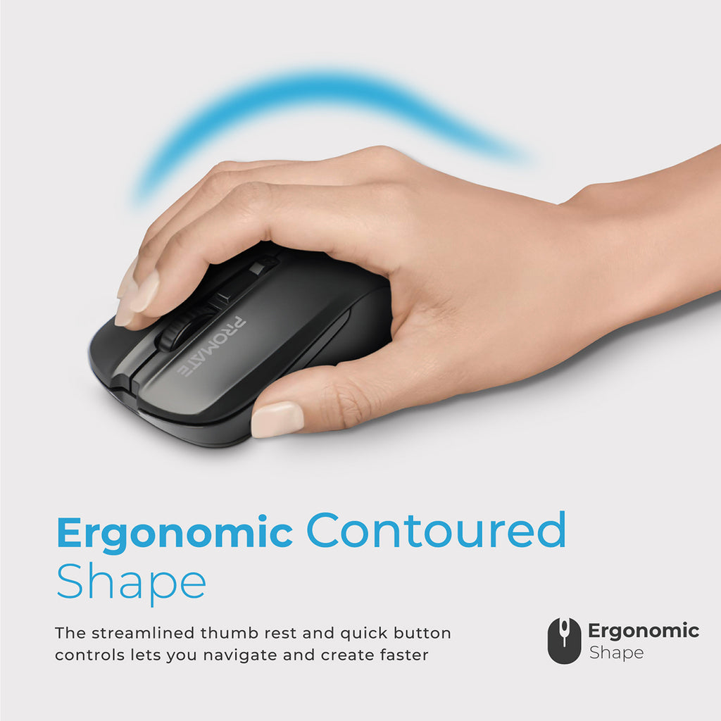 Promate Contour Comfort Wireless Ergonomic Mouse – BIOS