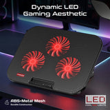 Multi-Level Laptop Cooling Pad with 3 Silent Fans & Phone Stand
