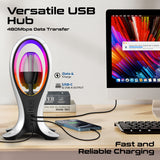 Dynamic High Fidelity Dual Mode RGB Speaker w/ Headphone Stand & USB Hub