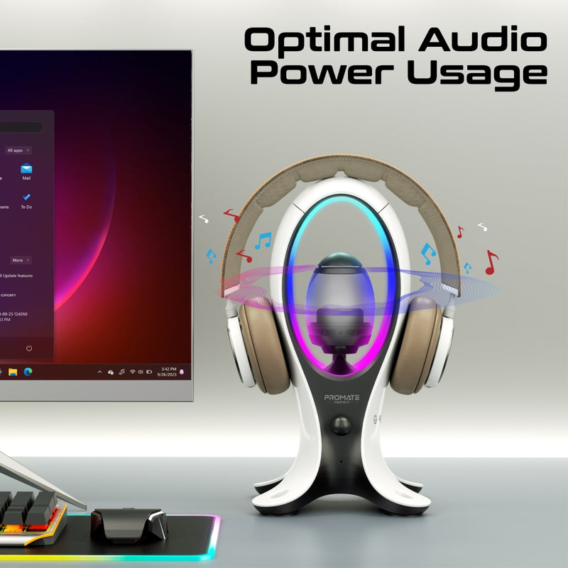 Dynamic High Fidelity Dual Mode RGB Speaker w/ Headphone Stand & USB Hub