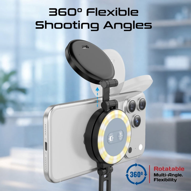 All-in-one Magnetic Smartphone Mount with Fill Light