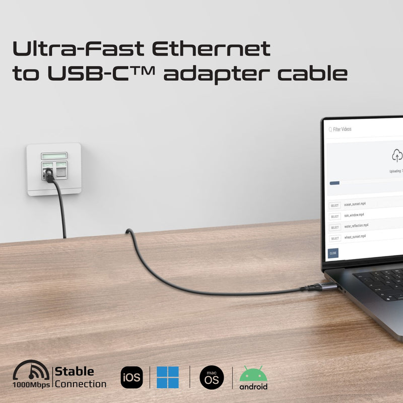 High-Speed USB-C to Gigabit Ethernet Cable