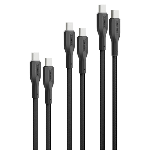 3Pcs High Tensile Strength Data & Charge USB-C Cable kit