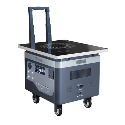 2400W/2560Wh LiFePO4 Power Station with Detachable Stove, Smart Display & Built-In Speaker