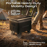 2400W/2560Wh LiFePO4 Power Station with Detachable Stove, Smart Display & Built-In Speaker