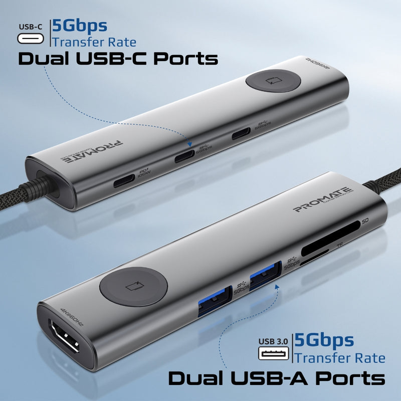 4K@60Hz Multi-Function High Speed USB-C Hub with Screen Privacy Button