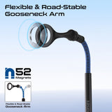 Secure Fit Universal Cup Holder Mount with Flexible Gooseneck and Magnetic Mobile Holder