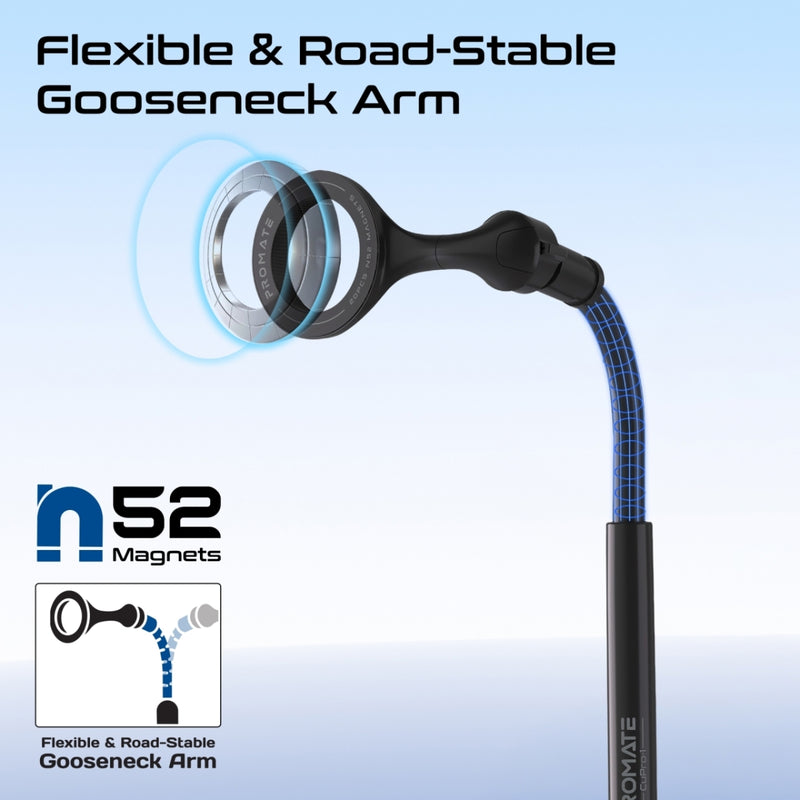 Secure Fit Universal Cup Holder Mount with Flexible Gooseneck and Magnetic Mobile Holder