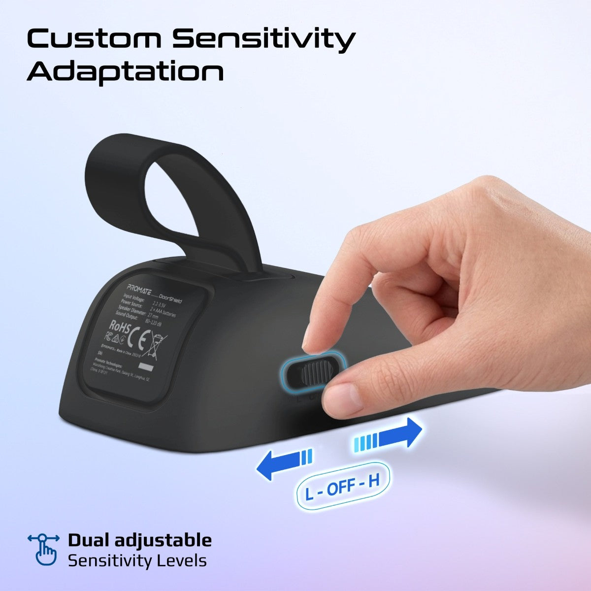 PROMATE DoorShield Dual Sensitivity Control