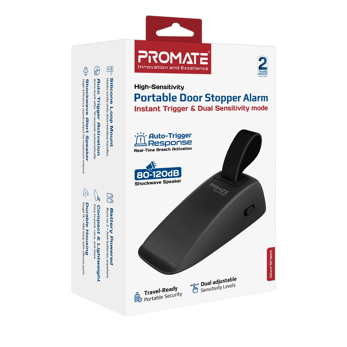 PROMATE DoorShield Black Packaging