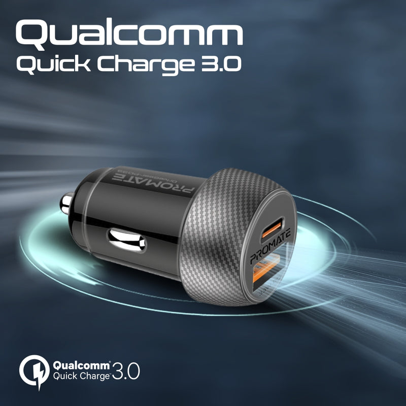 33W Power Delivery Dual Port Car Charger Combo with 60W Fast Charging USB-C cable