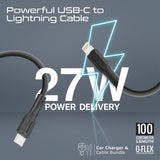 33W Power Delivery Dual Port Car Charger Combo with Ultra-Fast USB-C to Lightning cable