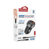 33W Power Delivery Dual Port Car Charger Combo with Ultra-Fast USB-C to Lightning cable