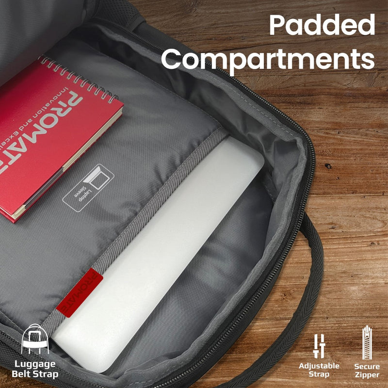 backpack with padded laptop pocket Large Capacity Backpack with Multiple Compartments for 15.6” Laptops – Promate Technologies