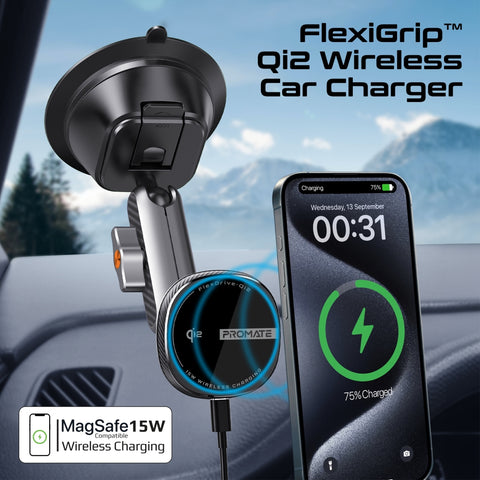 FlexiGrip™ 15W MagSafe Compatible Qi2 Wireless Charger