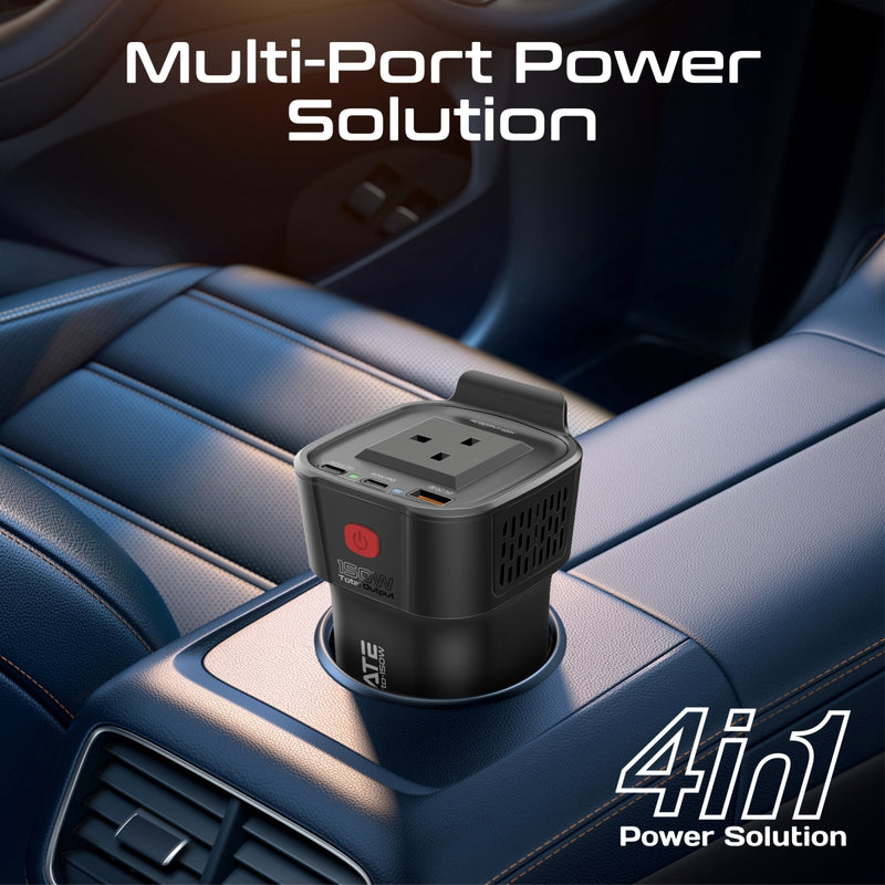 Multi-Port DC to AC Power Inverter with 150W AC Socket