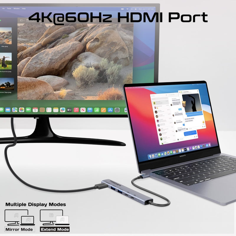 4K@60Hz Multi-function High-Speed USB-C Hub with 100W Power Delivery