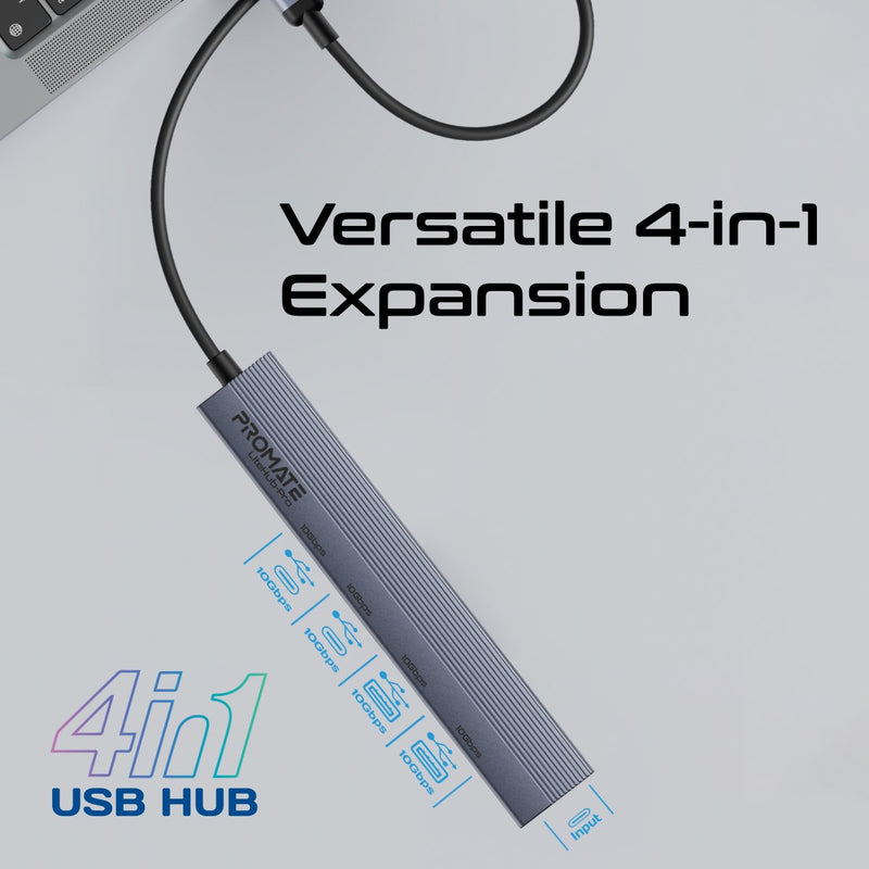 Data Hub Device Multi-Port 10Gbps USB-C Data Hub – Promate Technologies