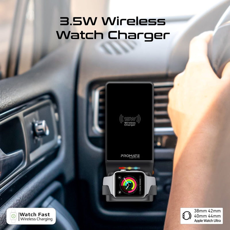 3-in-1 MagSafe Compatible Car Wireless Charging Station