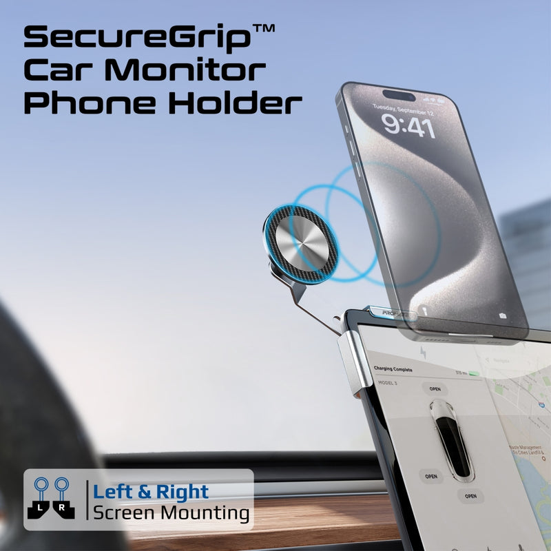 SecureGrip™ Cradleless Magnetic Smartphone Holder for Car Monitor