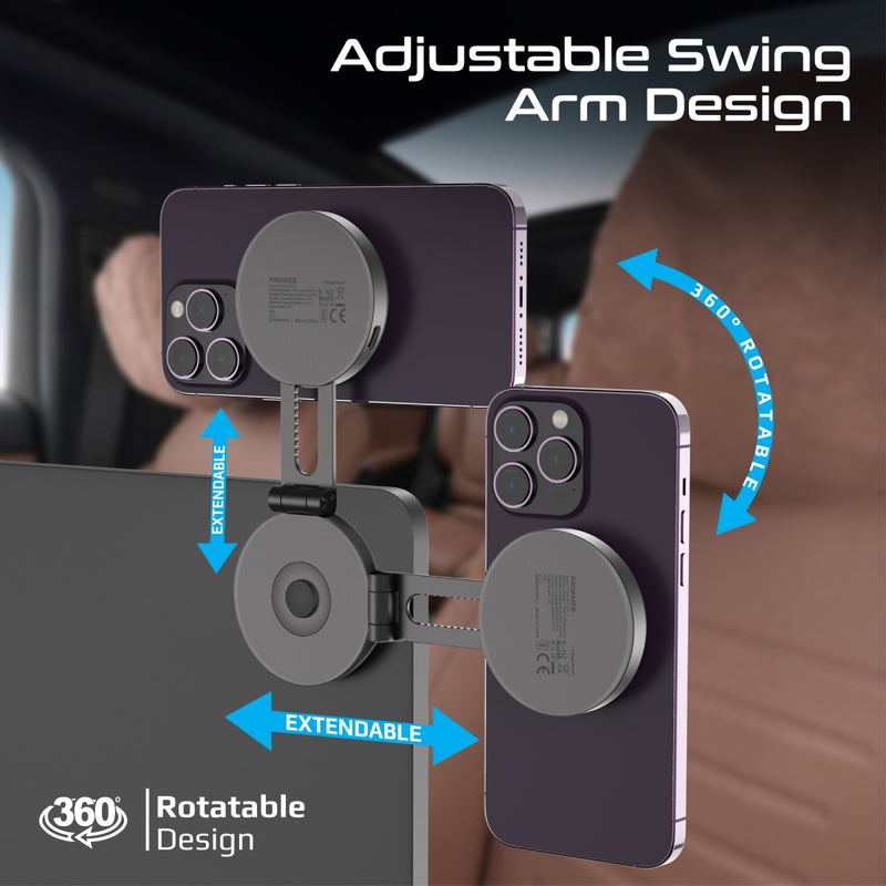 15W Qi2 Certified Extending Magnetic Wireless Smartphone Charging Mount