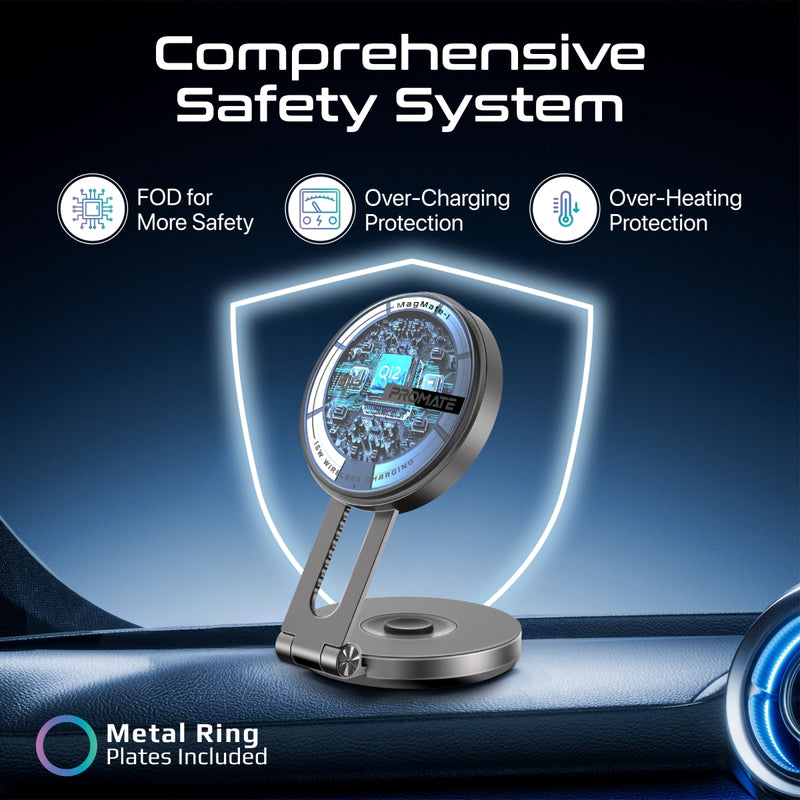 15W Qi2 Certified Extending Magnetic Wireless Smartphone Charging Mount