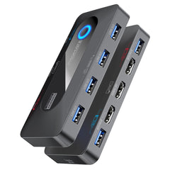 4K@60Hz KVM Switch with USB 3.0 Expansion