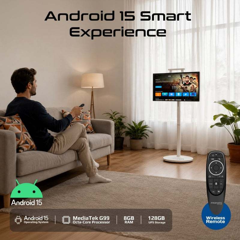 32” Smart Android Monitor with Adjustable Stand & Easy-Carry Design