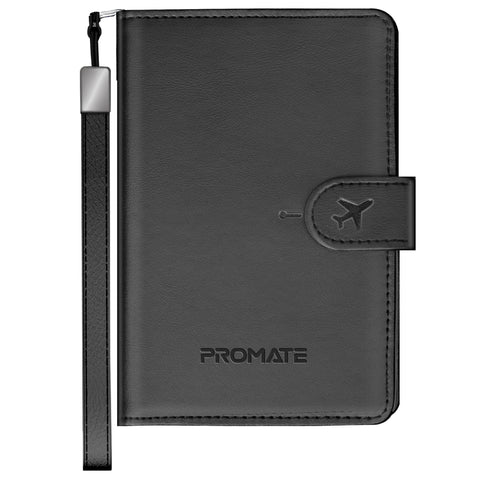 Anti-Loss Slim Leather Passport Holder with RFID Protection & Smart Tracking