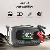 3000A/12V High-Capacity Jump Starter 150PSI Air Compressor with 16000mAh Power bank & Flashlight