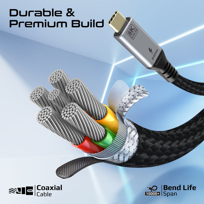 High-Speed 80Gbps USB4™ Cable with 240W PD Support