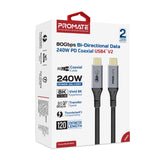 High-Speed 80Gbps USB4™ Cable with 240W PD Support
