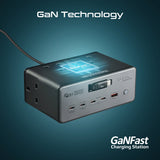 160W GaNFast™ PD 3.1 Charging Station with 3250W Quad AC Sockets