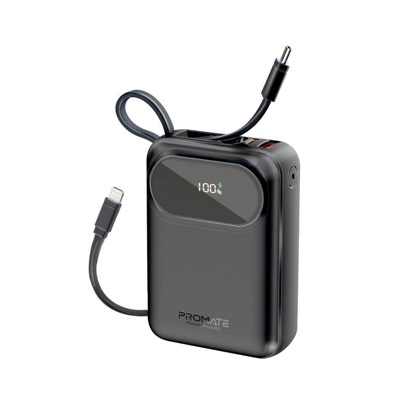 Ultra Compact 35W SuperSpeed Power Bank with Built-In USB-C & Lightni Promate Technologies Ultra Compact 35W SuperSpeed Power Bank with Built-In USB-C & Lightni Promate Technologies