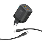 25W Dual Port Adapter Combo with 60W Fast Charging USB-C Cable