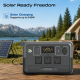 800W/768Wh LiFePO4 Portable Smart Power Station with Intelligent Display & Solar Charging