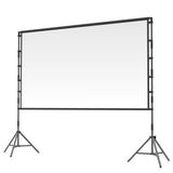 120-Inch Compact Portable Projection Screen with Dual Stand
