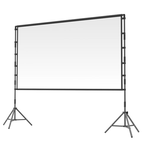 120-Inch Compact Portable Projection Screen with Dual Stand