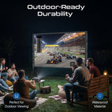 120-Inch Compact Portable Projection Screen with Dual Stand