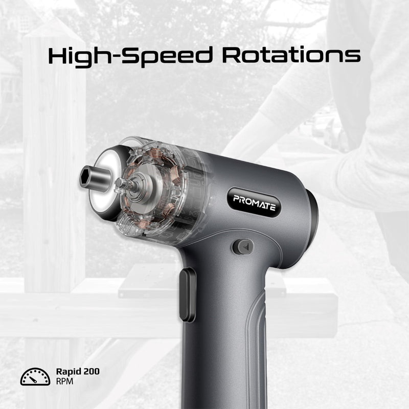 36-Pieces Wireless Electric Screwdriver Kit with LED Fill Light