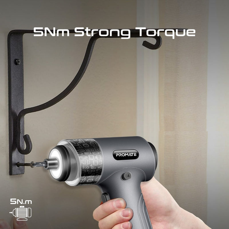 36-Pieces Wireless Electric Screwdriver Kit with LED Fill Light