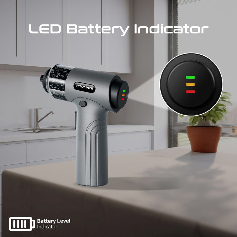 36-Pieces Wireless Electric Screwdriver Kit with LED Fill Light