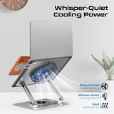 Multi-Level Laptop Cooling Stand w/ Magnetic Fan & Phone Mount