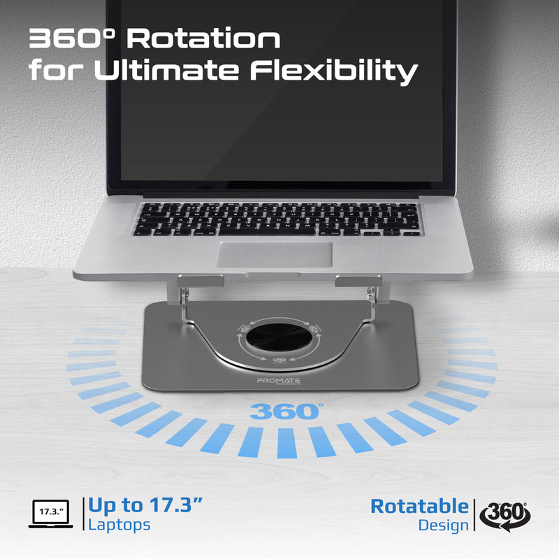 Multi-Level Laptop Cooling Stand w/ Magnetic Fan & Phone Mount