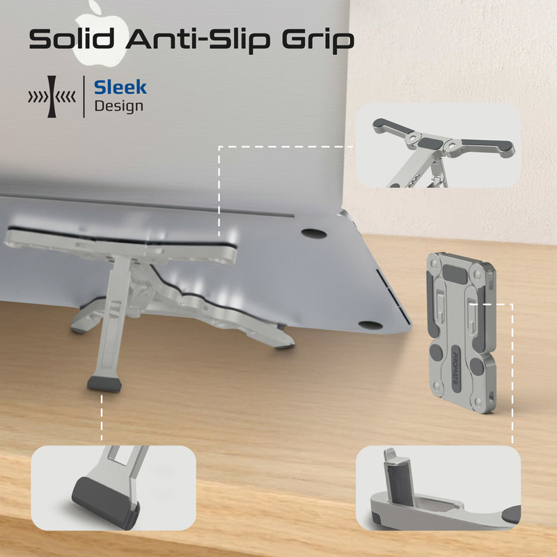 Compact Multi-Level Folding Laptop Stand w/ Anti-Slip Design