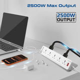 10AC Socket Space Efficient Power Strip with Multiple Fast Charging USB Ports